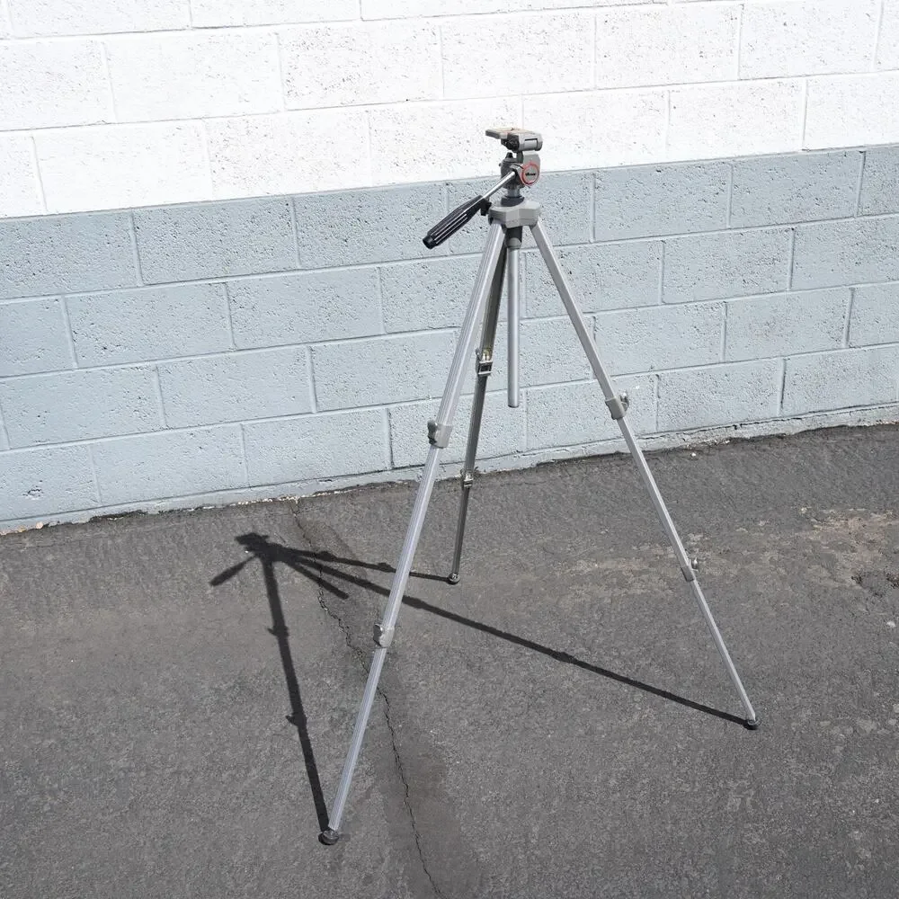 Vintage Albinar 122-500 Camera Tripod Aluminum Adjustable Height Stand Silver
